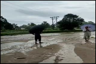 Heavy rainfall in Paonta sahib