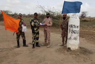 BSF, Pakistan Rangers exchange sweets at Indo-Pak border on eve of Eid Al-Adha