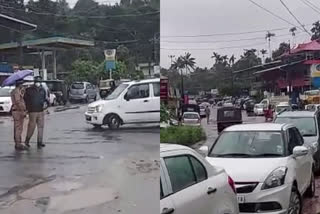 police endurance test ramakkalmedu road blocked  raising criticism against road blocked police endurance test  ഗതാഗതം തടസപ്പെടുത്തി പൊലീസിന്‍റെ എന്‍ഡ്യൂറന്‍സ് ടെസ്റ്റ്  തൂക്കുപാലം രാമക്കല്‍മേട് റോഡില്‍ പൊലീസ് ടെസ്‌റ്റ്