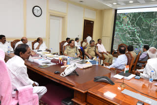 cm kcr high level review on the situation of rains and floods in the state