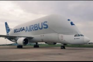 World's largest cargo plane 'Airbus Beluga' lands at Chennai airport