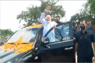 ਦੇਵਘਰ 'ਚ PM ਮੋਦੀ ਨੇ ਕੀਤਾ ਰੋਡ ਸ਼ੋਅ