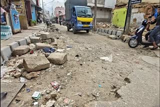 DJ Halli Modi Road in Dilapidated Condition