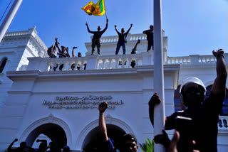 Sri Lanka declares emergency; thousands protest against new acting president