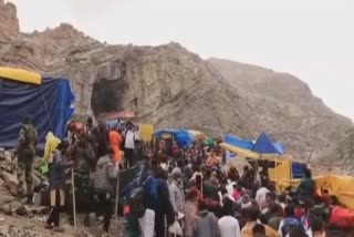 HEAVY INFLOW OF AMARNATH YATRA Pilgrims IN BALTAL ROUTE