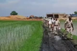 Action on the farmers in palwal