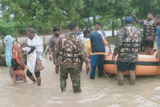 Nine rescued from flood