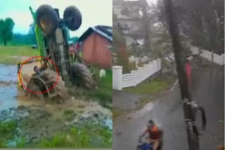 Betul man crushed under tractor when it over turned while comming out of mud live-video