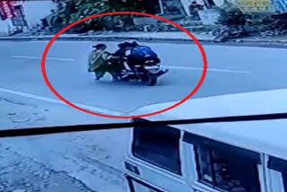 Woman hit by speeding bike in Srinagar