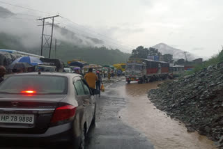 landslide on Chandigarh Manali National Highway