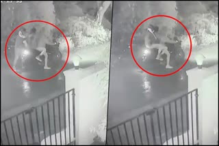 Bike theft in Hubli Scenes caught on CCTV