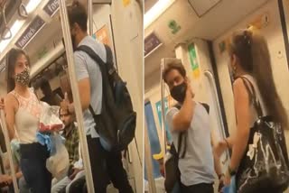 fight in metro train over t shirt
