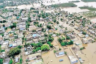 तेलंगाना में बाढ़ की तस्वीर
