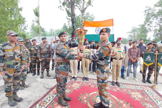 Kargil Vijay Diwas Victory Flame reached at Wussan GANDERBAL