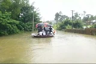 Napoklu Murnad road completely flooded in Kodagu