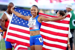 Allyson Felix  അലിസണ്‍ ഫെലിക്‌സ്  Allyson Felix sign off career  അമേരിക്കൻ ഇതിഹാസതാരം അലിസണ്‍ ഫെലിക്‌സ്  അലിസണ്‍ ഫെലിക്‌സ് ട്രാക്ക് വിട്ടു  Allyson Felix ends track career  US Athlete Allyson Felix  World Athletics Championships  Allyson Felix ends track career with bronze at World Athletics Championships