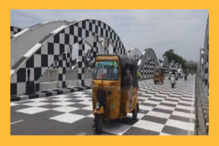 chennai napier bridge painted like a chess board