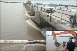 Gurjapur Bridge Co. Barrage gates opening operation continued