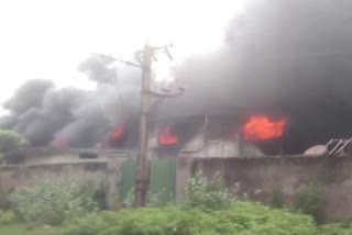 Massive fire broke out in Visakhapatnam's mattress factory