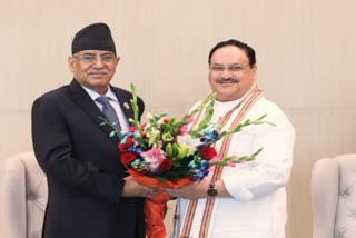 Former Prime Minister of Nepal Prachanda meet Nadda
