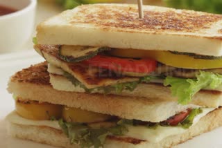 Paneer and Veggie Sandwich