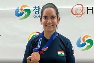 Anjum Moudgil wins bronze, Anjum Moudgil wins medal at Shooting World Cup, Indians at Shooting World Cup, Anjum Moudgil updates