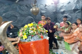 devotees throng famous second largest shiva linga tezpur mahabhairav temple in asia