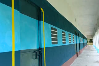 School painted like train for students in Uttar Dinajpur