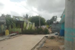 Fence for two roads in dapparti village of Chikkaballapura