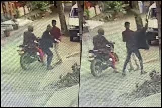 Robbing for young man CCTV footage