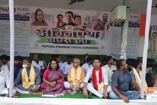 Congress protest in Tripura