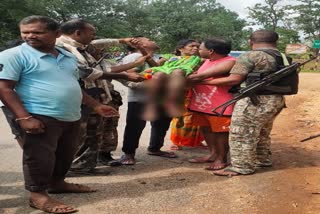 woman Somli Hemla injured in Bijapur IED blast
