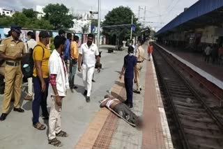 Jumping infront of Train old man lost his leg