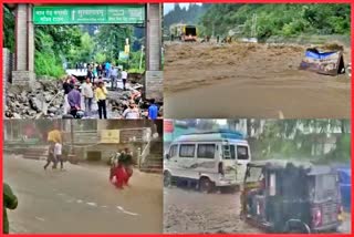 Heavy rain in Kullu Manali