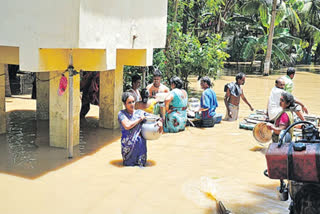 Lanka Villages in Flood Water