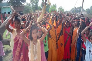 Villagers started Kirtan for rain