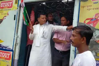Swapan Debnath took a local train to reach at TMC 21 July Rally