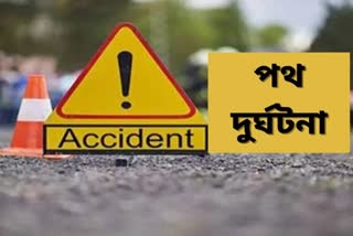 road accident in jonai one injured
