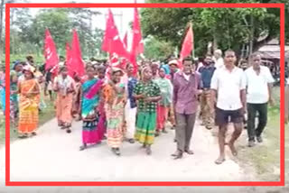 all india tea mazdoor sangh protests in rangapara