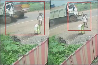 lorry-accident-captured-in-cctv-at-hubballi