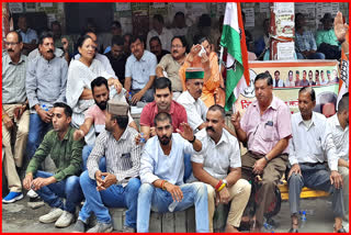 Congress protest in Hamirpur
