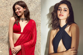 Red hot in saree or chic in black, which look of Ananya Panday you like the most?