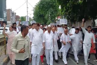 Congress protest in Sonipat
