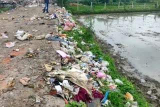 waste reached fields in Dhamtari