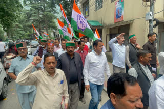 congress protest in kullu