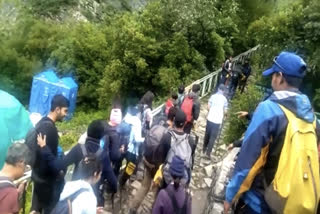 After two days of interruption, the journey to the Valley of Flowers reopened