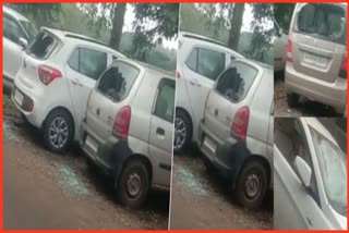 Four Wheelers Were Smashed By Unknown Persons