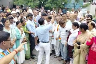 Congress protest in Haldwani