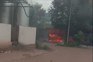 fire broke in sparker factory hubli