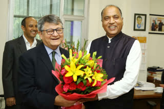 CM Jairam Thakur meets officials of NITI Aayog in Delhi